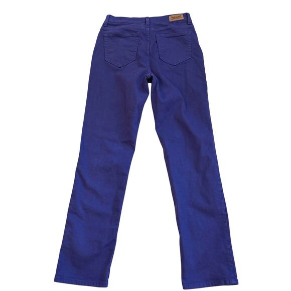Levis 512 Jeans Womens Size 10 M Purple Slim Fit Tapered Leg Stretch Denim Y2K - Picture 2 of 11